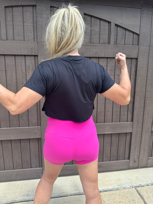 Fierce in Fuchsia Biker Shorts