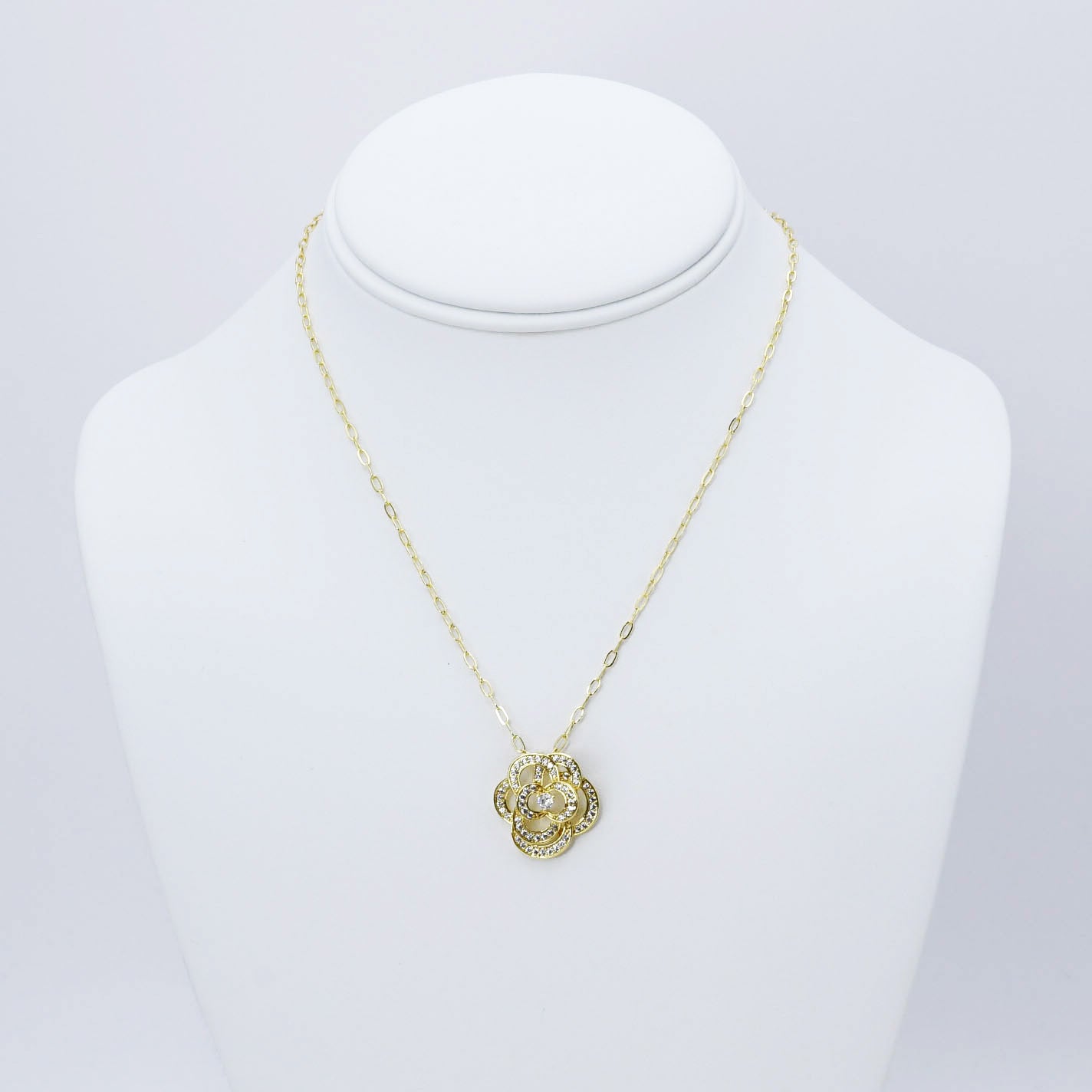 Golden Bloom Floral Necklace