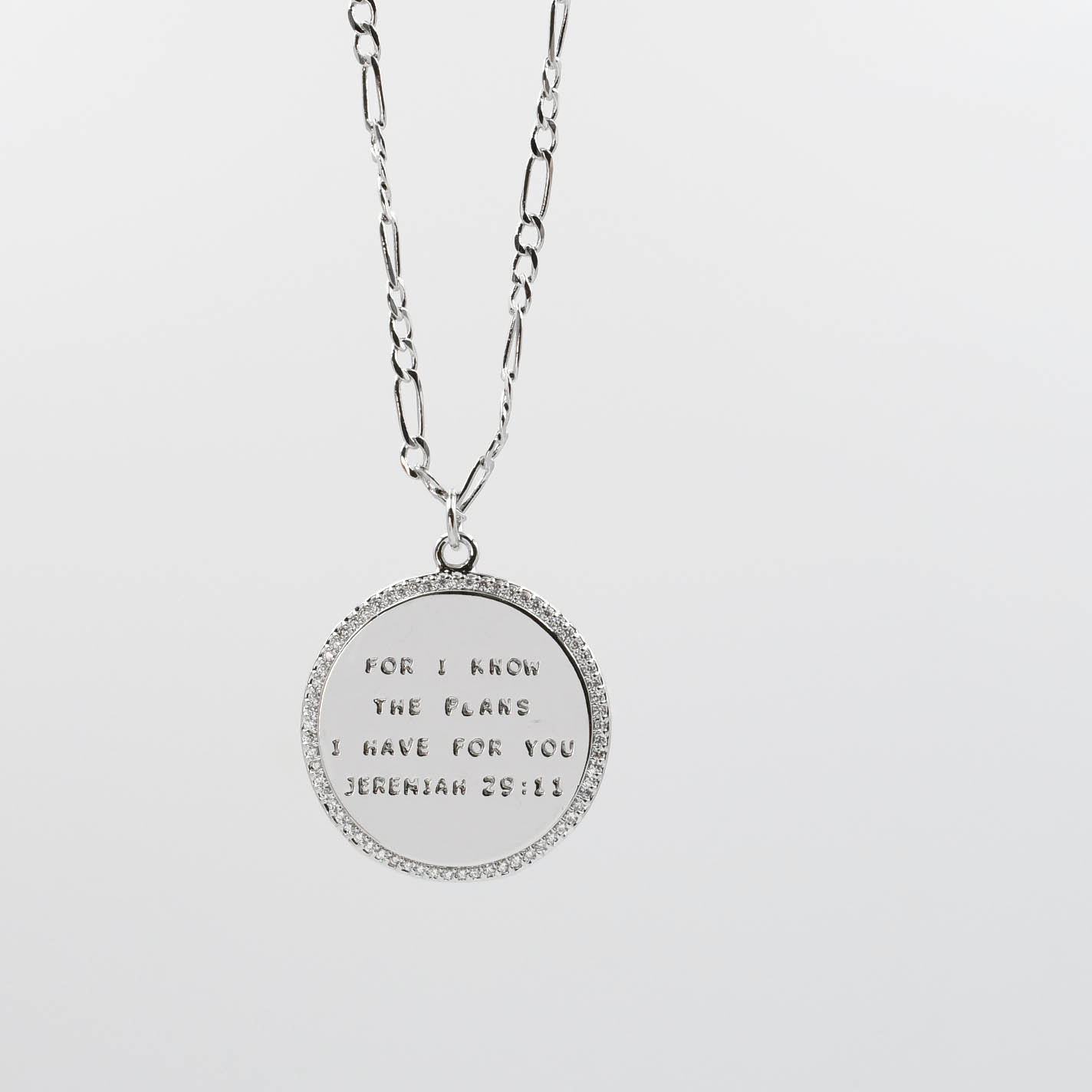 Jeremiah 29:11 Scripture Silver Necklace