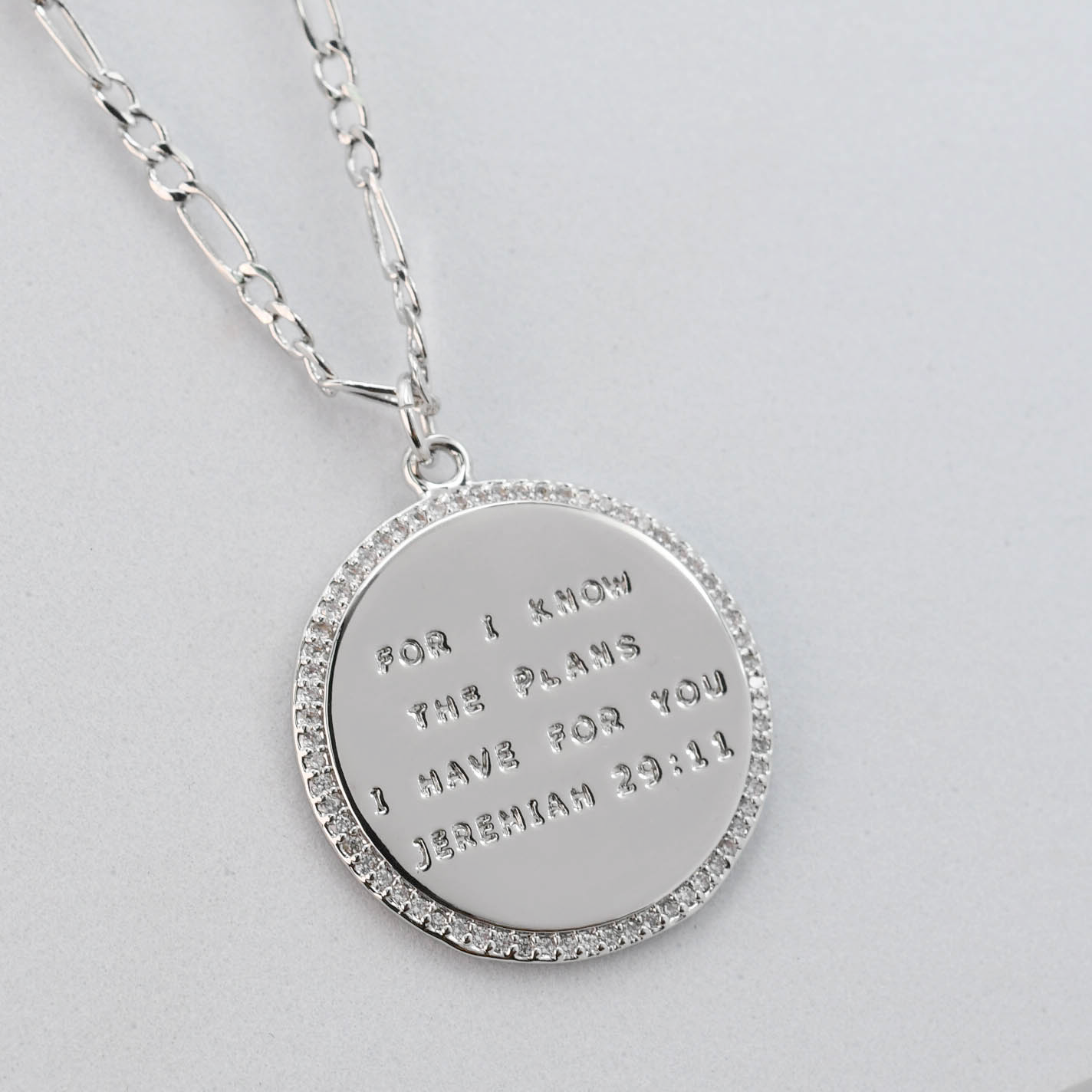 Jeremiah 29:11 Scripture Silver Necklace